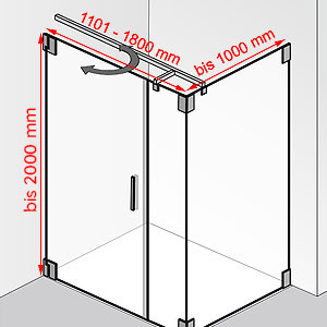 1101 - 1800 mm / bis 1000 mm / bis 2000 mm: 1101 - 1800 mm / bis 1000 mm / bis 2000 mm