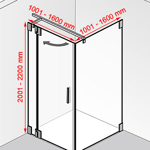 1001 - 1600 mm / 1001 - 1600 mm / 2001 - 2200 mm: 1001 - 1600 mm / 1001 - 1600 mm / 2001 - 2200 mm