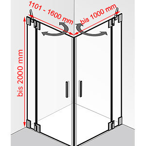 1101 - 1600 mm / bis 1000 mm / bis 2000 mm: 1101 - 1600 mm / bis 1000 mm / bis 2000 mm