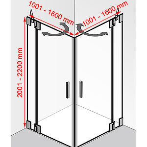 1001 - 1600 mm / 1001 - 1600 mm / 2001 - 2200 mm: 1001 - 1600 mm / 1001 - 1600 mm / 2001 - 2200 mm