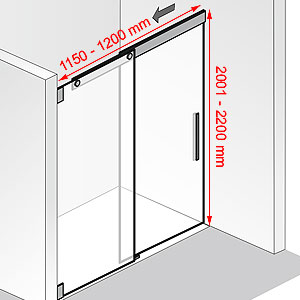 1150 - 1200 mm / 2001 - 2200 mm: 1150 - 1200 mm / 2001 - 2200 mm