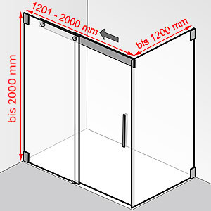 1201 - 2000 mm / bis 1200 / bis 2000 mm: 1201 - 2000 mm / bis 1200 / bis 2000 mm
