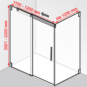 1150 - 1200 mm / bis 1200 mm / 2001 - 2200 mm: 1150 - 1200 mm / bis 1200 mm / 2001 - 2200 mm