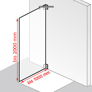 bis 1000 mm / bis 2000 mm: bis 1000 mm / bis 2000 mm