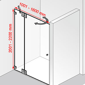 1001 - 1600 mm / 2001 - 2200 mm: 1001 - 1600 mm / 2001 - 2200 mm