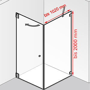 bis 1020 mm / bis 2000 mm: bis 1020 mm / bis 2000 mm