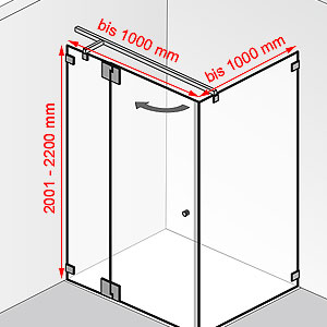 bis 1000 mm / bis 1000 mm / 2001 - 2200 mm: bis 1000 mm / bis 1000 mm / 2001 - 2200 mm