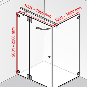1001 - 1600 mm / 1001 - 1600 mm / 2001 - 2200 mm: 1001 - 1600 mm / 1001 - 1600 mm / 2001 - 2200 mm