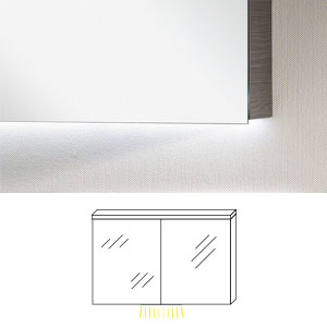 Ambiente Beleuchtung 900 mm Breite - Montage unten: Ambiente Beleuchtung 900 mm Breite - Montage unten