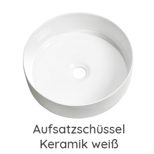 Keramik-Aufsatzschüssel weiß: Keramik-Aufsatzschüssel weiß