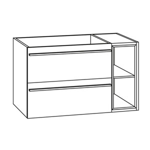 2 Auszüge, Einschubregal rechts: 2 Auszüge, Einschubregal rechts