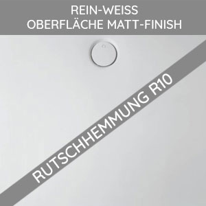 Rein-Weiss, Oberfläche matt-finish (R10): Rein-Weiss, Oberfläche matt-finish (R10)