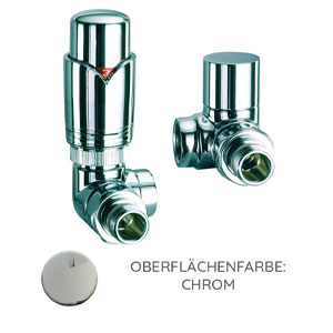 Design-Armaturen Set Chrom Winkel-Eck rechts: Design-Armaturen Set Chrom Winkel-Eck rechts