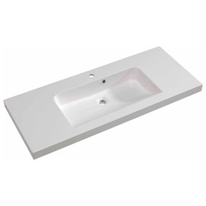 Mineralmarmor, Weiß, integrierter Überlauf: Mineralmarmor, Weiß, integrierter Überlauf