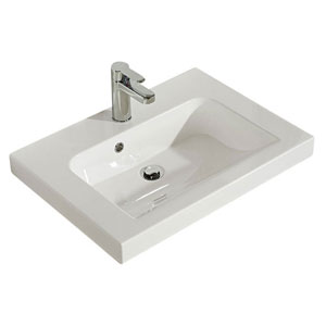 Mineralmarmor, Weiß, integrierter Überlauf: Mineralmarmor, Weiß, integrierter Überlauf