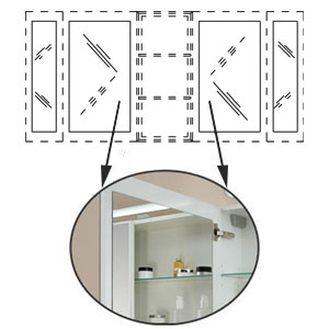 2x Breite: 33 / 13 cm, Höhe: 59,5 cm: 2x Breite: 33 / 13 cm, Höhe: 59,5 cm