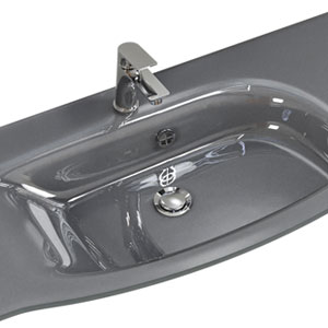 Glaswaschtisch - Grau-Metallic: Glaswaschtisch - Grau-Metallic