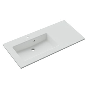 Solid Surface Waschtisch - Breite: 113 cm Links: Solid Surface Waschtisch - Breite: 113 cm Links