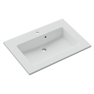 Solid Surface Waschtisch - Breite: 78 cm: Solid Surface Waschtisch - Breite: 78 cm