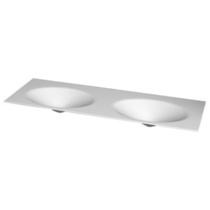 Krion-Doppelwaschtisch - Breite: 153 cm: Krion-Doppelwaschtisch - Breite: 153 cm