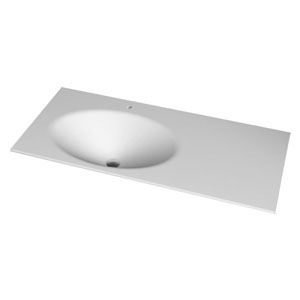 Krion-Waschtisch - Breite: 113 cm Links: Krion-Waschtisch - Breite: 113 cm Links