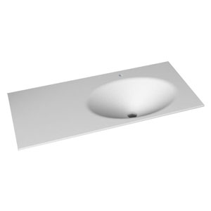 Krion-Waschtisch - Breite: 113 cm Rechts: Krion-Waschtisch - Breite: 113 cm Rechts