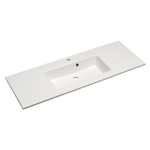 Mineralmarmor-Waschtisch - Breite: 133 cm Mitte: Mineralmarmor-Waschtisch - Breite: 133 cm Mitte