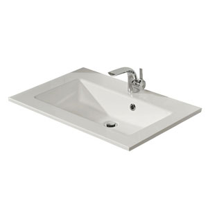 Mineralmarmor-Waschtisch - Breite: 78 cm: Mineralmarmor-Waschtisch - Breite: 78 cm