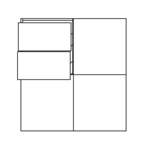 mit 2 Auszügen oben links: mit 2 Auszügen oben links
