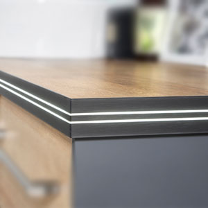 40 mm - Platte gerade - mit 3-seitiger LED-Beleuchtung, 12V: 40 mm - Platte gerade - mit 3-seitiger LED-Beleuchtung, 12V