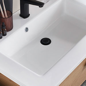 Mineralmarmor-Waschtisch, Weiß - 122 cm: Mineralmarmor-Waschtisch, Weiß - 122 cm