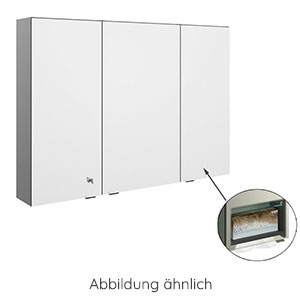 Platz für Kosmetik-Tuchbox rechts, Abschließbare Tür links: Platz für Kosmetik-Tuchbox rechts, Abschließbare Tür links