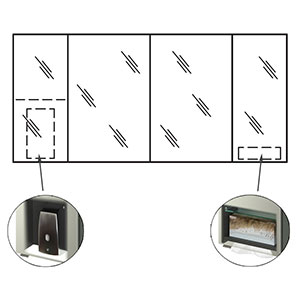 Platz für Kosmetik-Tuchbox re, Platz für Seifenspender li: Platz für Kosmetik-Tuchbox re, Platz für Seifenspender li