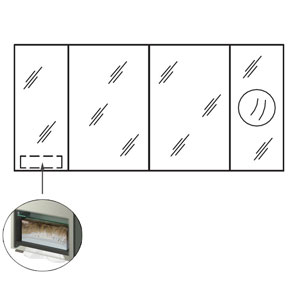 Platz für Kosmetik-Tuchbox links, Lupenspiegel rechts: Platz für Kosmetik-Tuchbox links, Lupenspiegel rechts