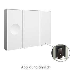 Lupenspiegel links, Platz für den Seifenspender rechts: Lupenspiegel links, Platz für den Seifenspender rechts