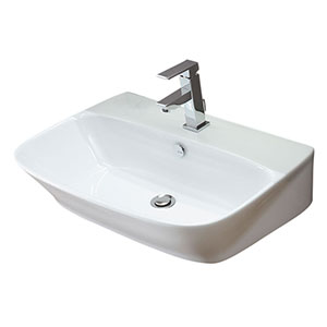 65 cm - PRUA, Keramik, integrierter Überlauf: 65 cm - PRUA, Keramik, integrierter Überlauf