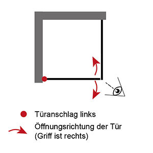 Drehtür pendelbar Links: Drehtür pendelbar Links