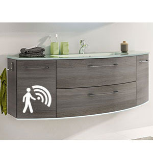 2 Auszüge / 2 Drehtüren, inkl. Beleuchtung: 2 Auszüge / 2 Drehtüren, inkl. Beleuchtung