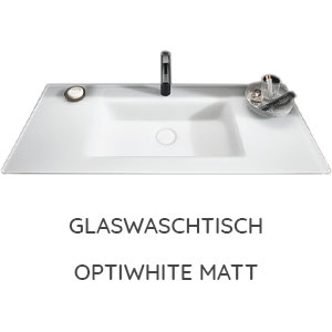 Glas-Waschtisch Optiwhite matt 1232 mm: Glas-Waschtisch Optiwhite matt 1232 mm
