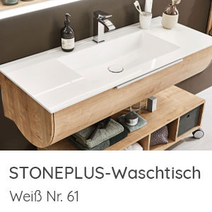 STONEPLUS-Waschtisch Weiß 1232 mm: STONEPLUS-Waschtisch Weiß 1232 mm