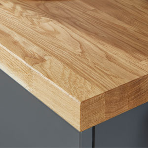 Abdeckplatte 40,2 cm - Stärke 40 mm, Eiche massiv: Abdeckplatte 40,2 cm - Stärke 40 mm, Eiche massiv