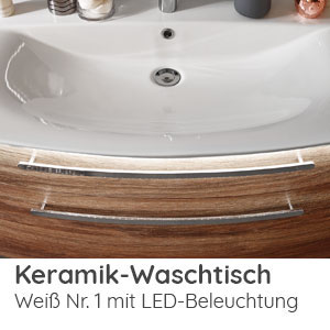 Keramik Weiss 1020 mm Breite mit LED-Beleuchtung: Keramik Weiss 1020 mm Breite mit LED-Beleuchtung