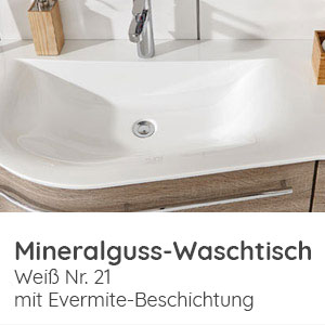 Mineralguss Evermite Weiß 1206 mm Breite - Ablage rechts: Mineralguss Evermite Weiß 1206 mm Breite - Ablage rechts