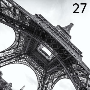 Pariser Eiffelturm Schwarz-Weiss: Pariser Eiffelturm Schwarz-Weiss