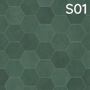 Fliese Hexagon-Grün: Fliese Hexagon-Grün