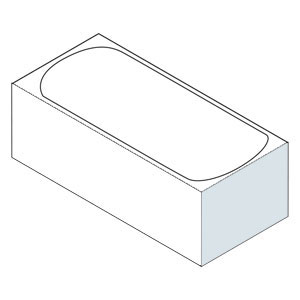 mit einer Badewannenschürze - P083 - Kurze Seite: mit einer Badewannenschürze - P083 - Kurze Seite