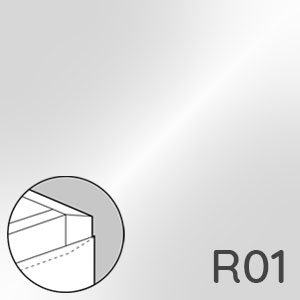 Hochglanz lackiert Weiß - Schubladen auf Gehrung: Hochglanz lackiert Weiß - Schubladen auf Gehrung