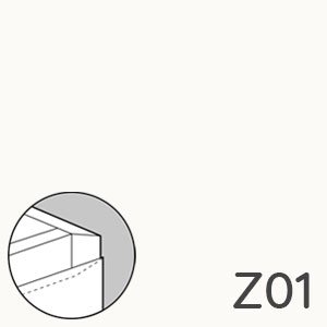 Seidenmatt lackiert Weiß - Schubladen auf Gehrung: Seidenmatt lackiert Weiß - Schubladen auf Gehrung