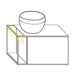 Becken links, mit Waschtisch-Beleuchtung 0,7 Watt: Becken links, mit Waschtisch-Beleuchtung 0,7 Watt