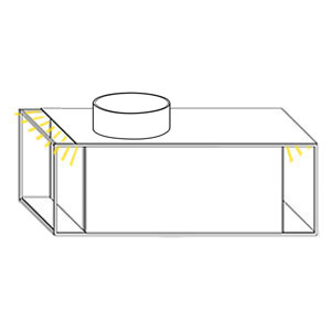Becken links, mit Waschtisch-Beleuchtung 2 x 0,7 Watt: Becken links, mit Waschtisch-Beleuchtung 2 x 0,7 Watt